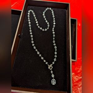 Silpada Sterling Silver glass nugget toggle necklace